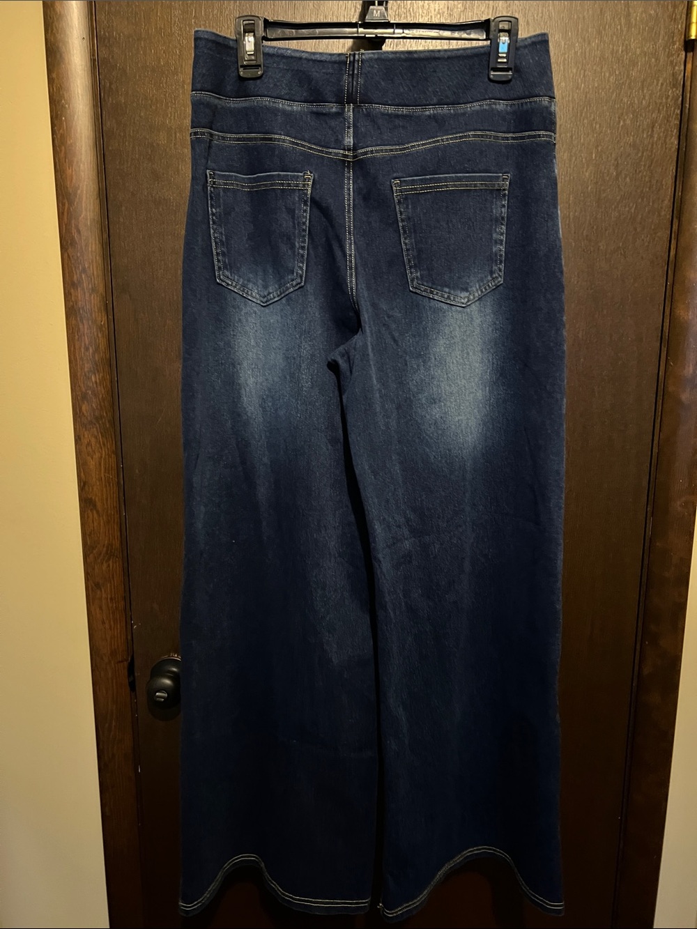 HALARA Indigo Wide-Leg Flare Jeans - Picture 2 of 2